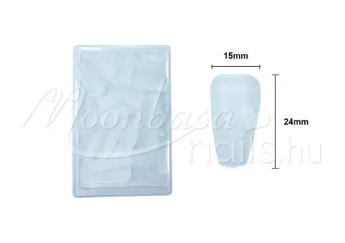 Matt transparent artificial nail tips, 50 pcs #015-0 